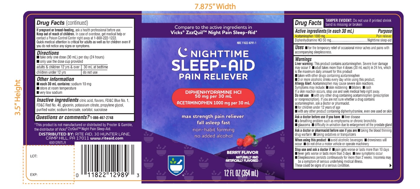 Pill image for riteaid nighttime sleep-aid pain reliever