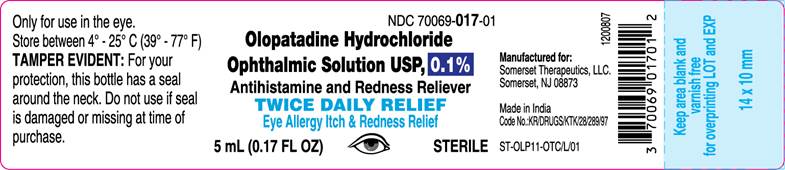 Pill image for Olopatadine Hydrochloride Ophthalmic Solution Usp, 0.1%