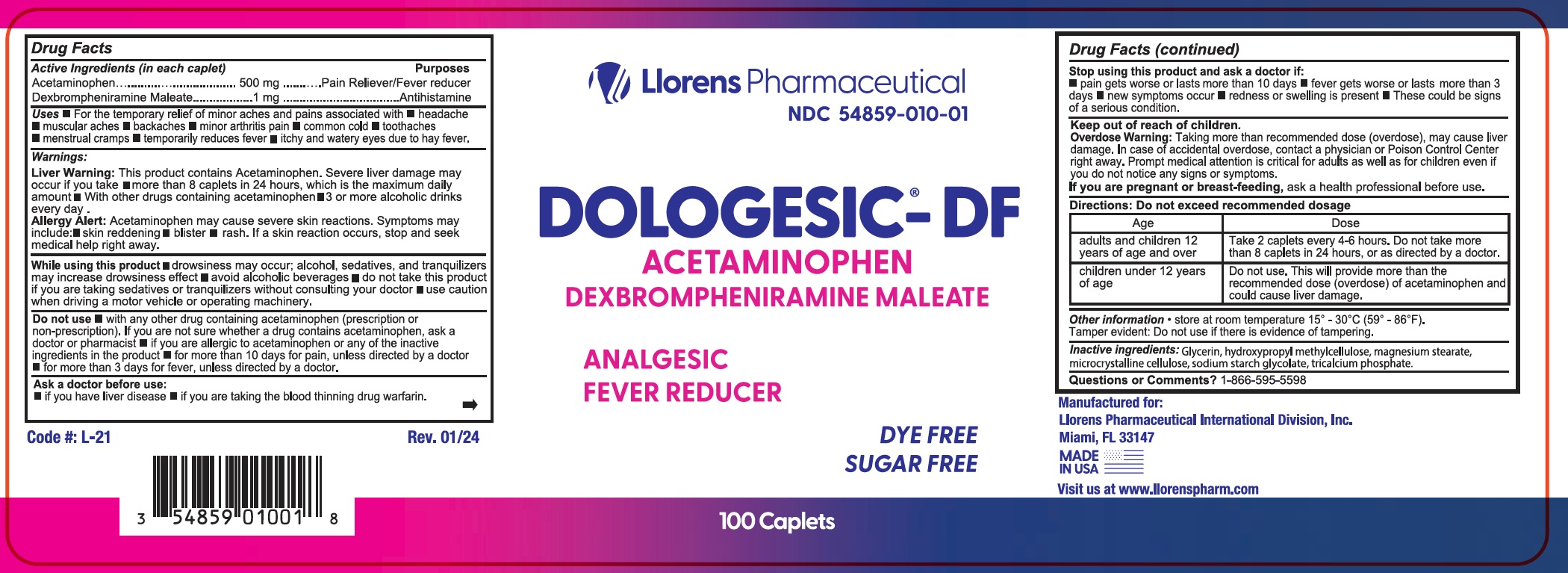 Pill image for Llorens-dologesicdftab 010