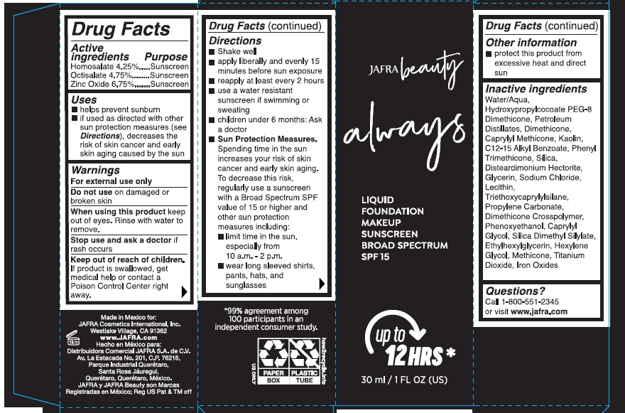 Pill image for Always Liquid Foundation Makeup Sunscreen Broad Spectrum Spf 15- Honey