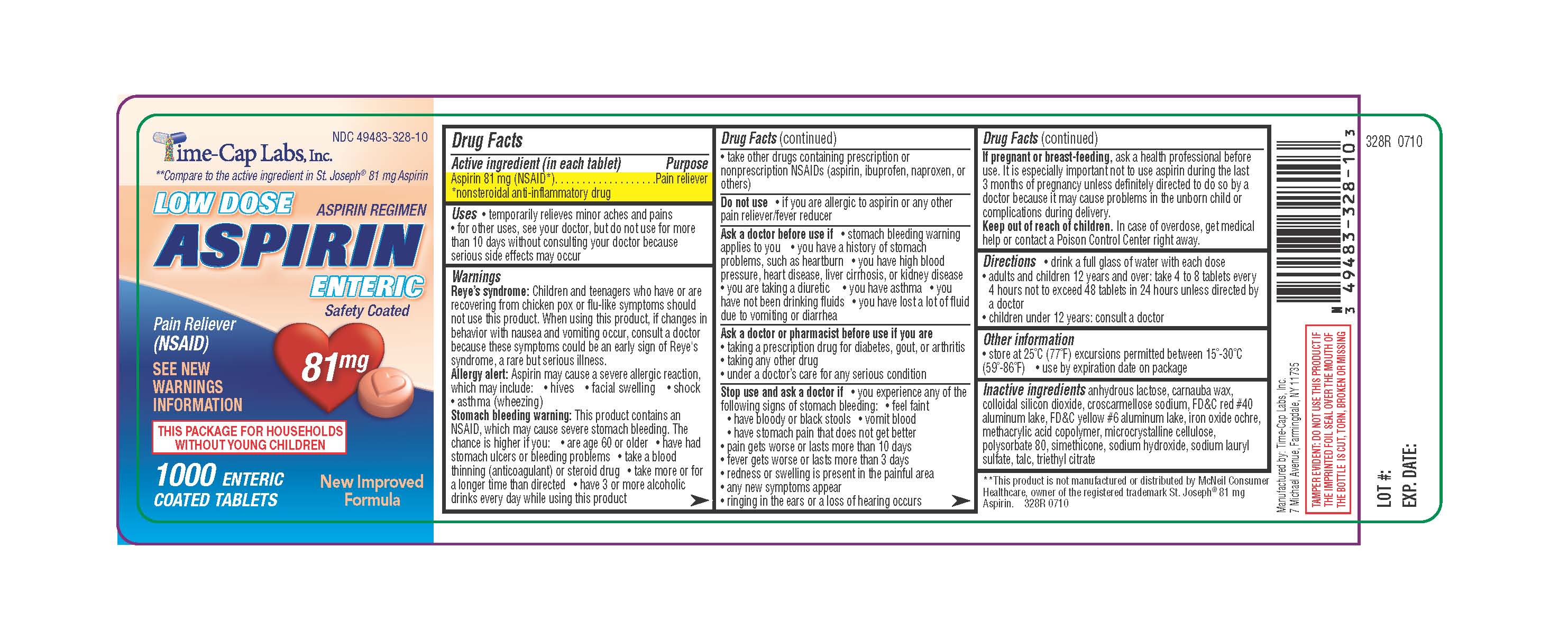 Pill image for 328r Aspirin Low Dose