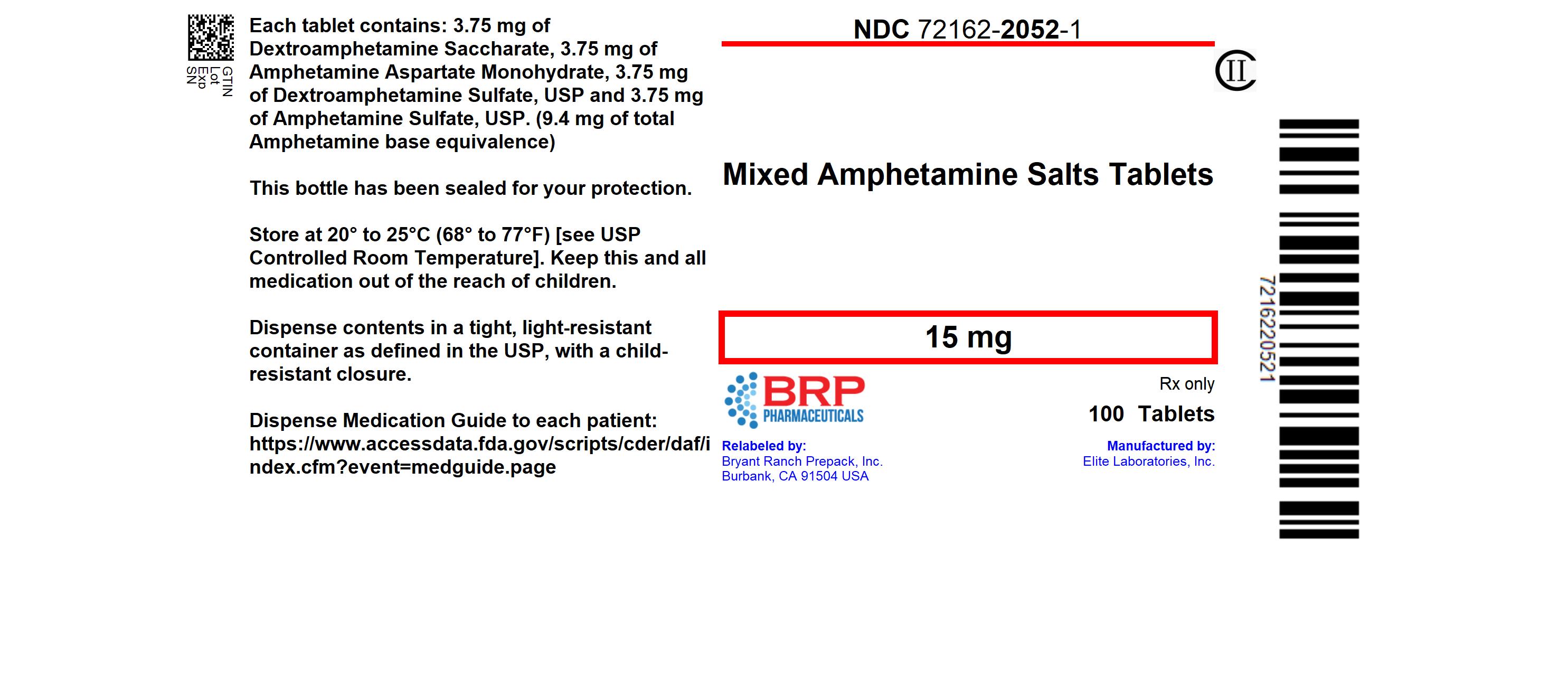 Pill image for Dextroamphetamine Saccharate, Amphetamine Aspartate Monohydrate, Dextroamphetamine Sulfate And Amphetamine Sulfate Tablets