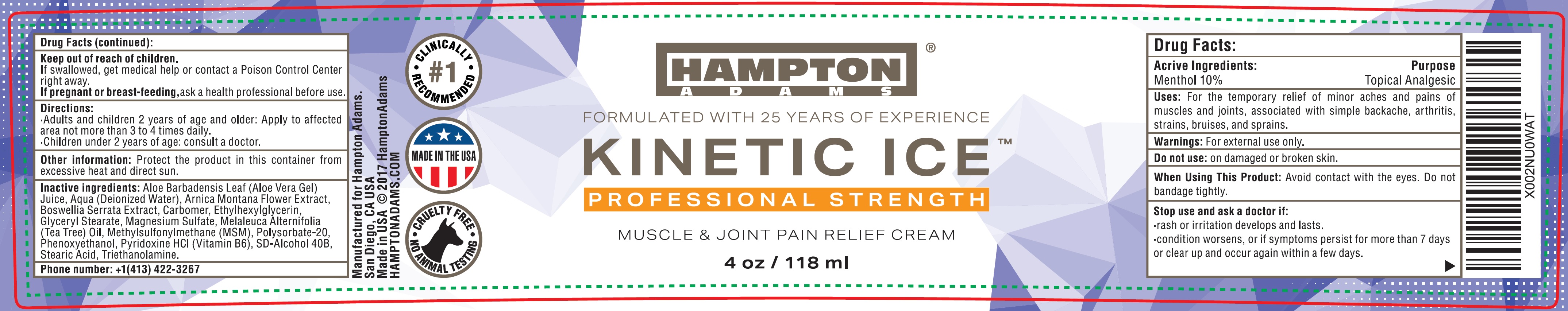 Pill image for kinetic ice muscle and joint pain relief cream