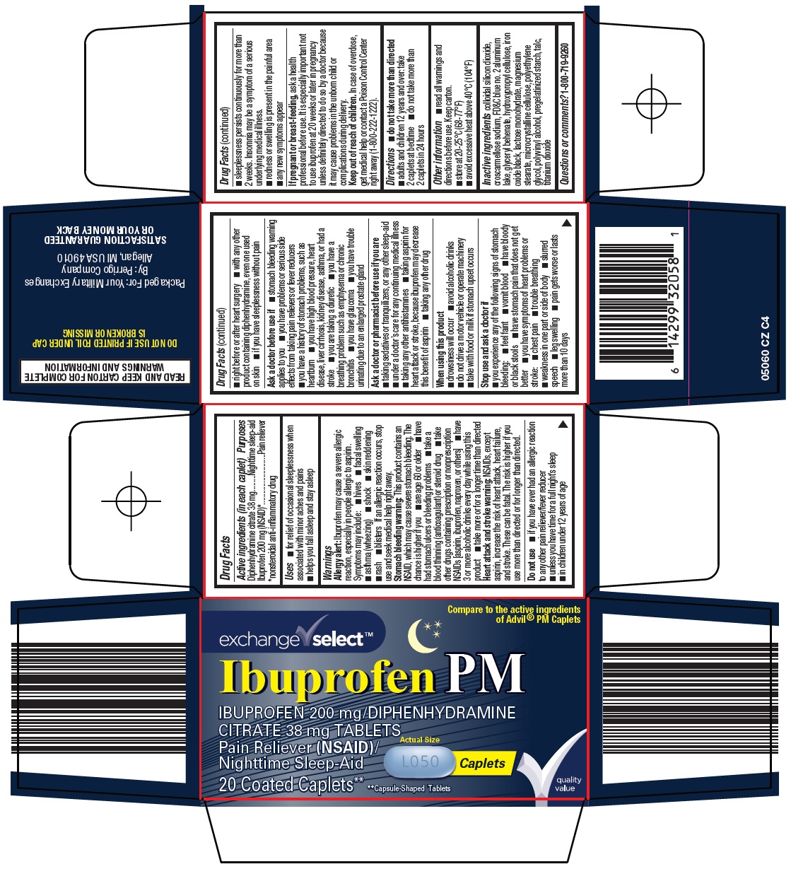 Pill image for Perrigo Company Ibuprofen Pm Drug Facts