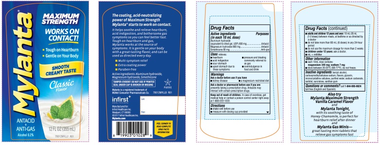 Pill image for mylanta maximum strength classic flavor 12fl oz