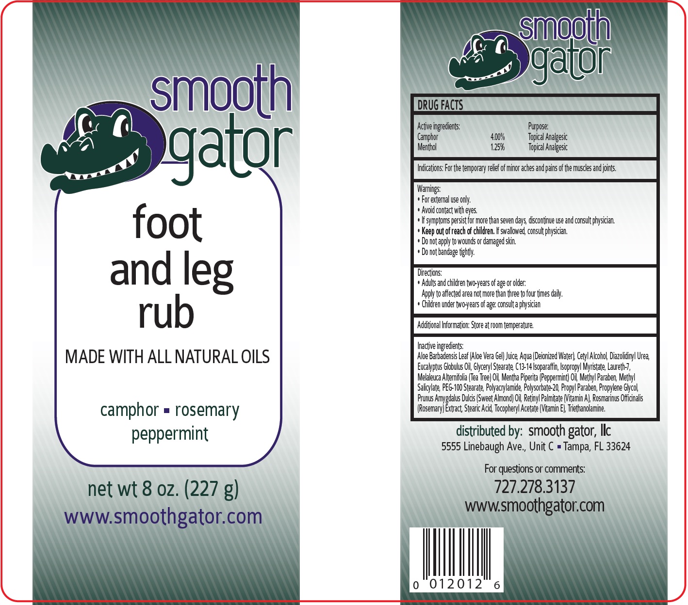 Pill image for Smooth Gator Foot And Leg Rub