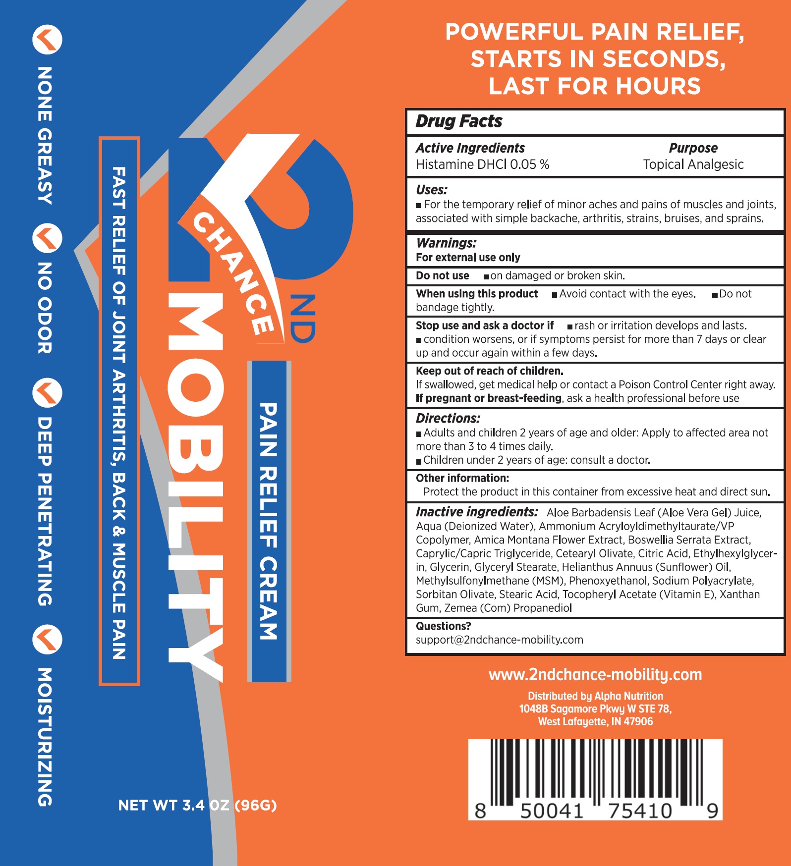 Pill image for 2nd Chance Mobility Pain Relief Cream