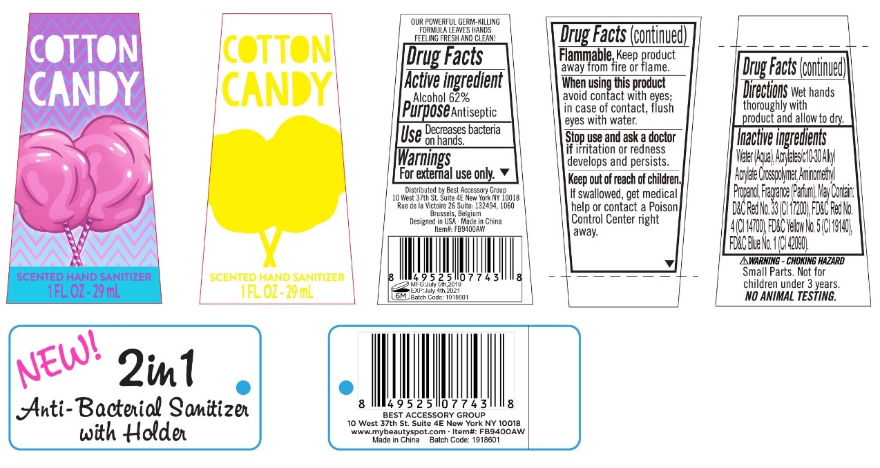 Pill image for Best Accessory Group Cotton Candy Scented Hand Sanitizer
