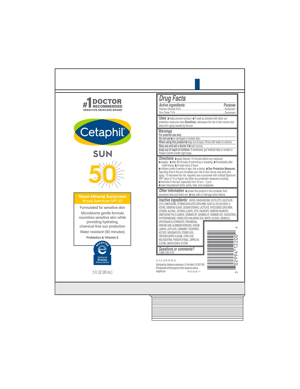 Pill image for Cetaphil Sheer Mineral Sunscreen Broad Spectrum Spf 50