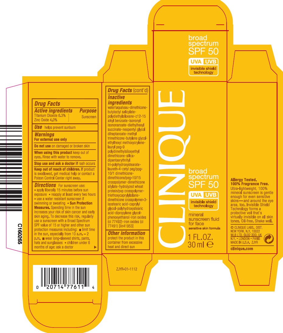 Pill image for Clinique Spf 50 Broad Spectrum Mineral Sunscreen Fluid For Face