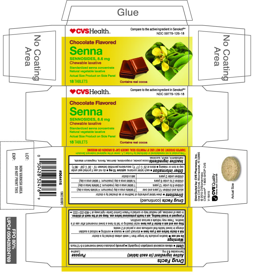 Pill image for Chocolate Flavored Senna Sennosides, 8.6 Mg Chewable Laxative