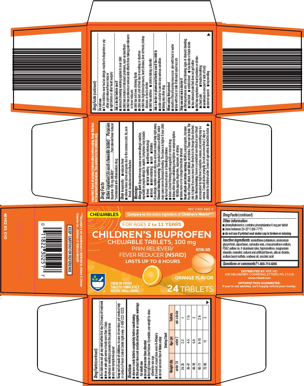 Pill image for Rite Aid Corporation Children’s Ibuprofen Drug Facts