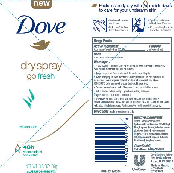 Pill image for Dove Go Fresh Rejuvenate 48h Dry Spray Antiperspirant