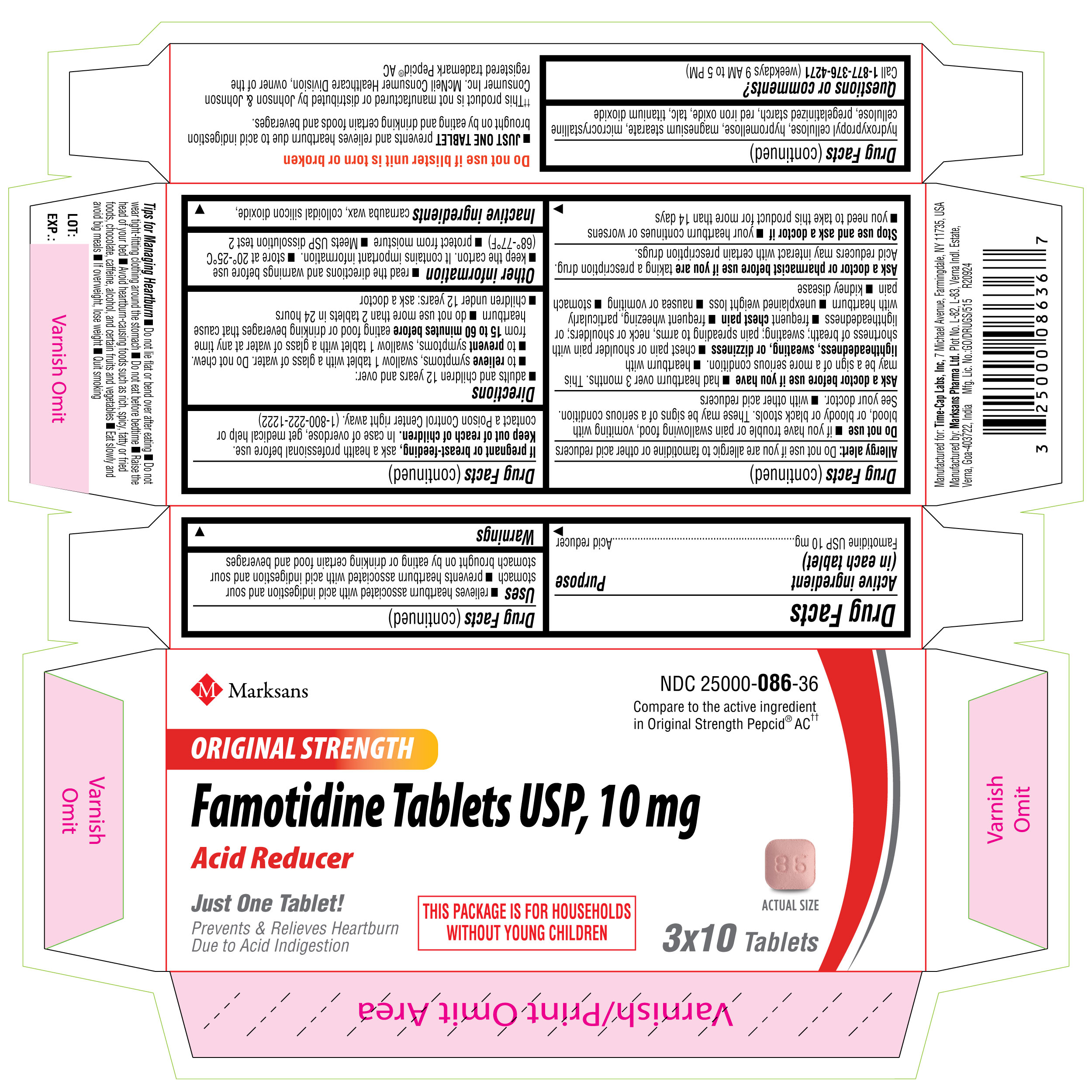 Pill image for Famotidine Tablets Usp, 10 Mg And 20 Mg
