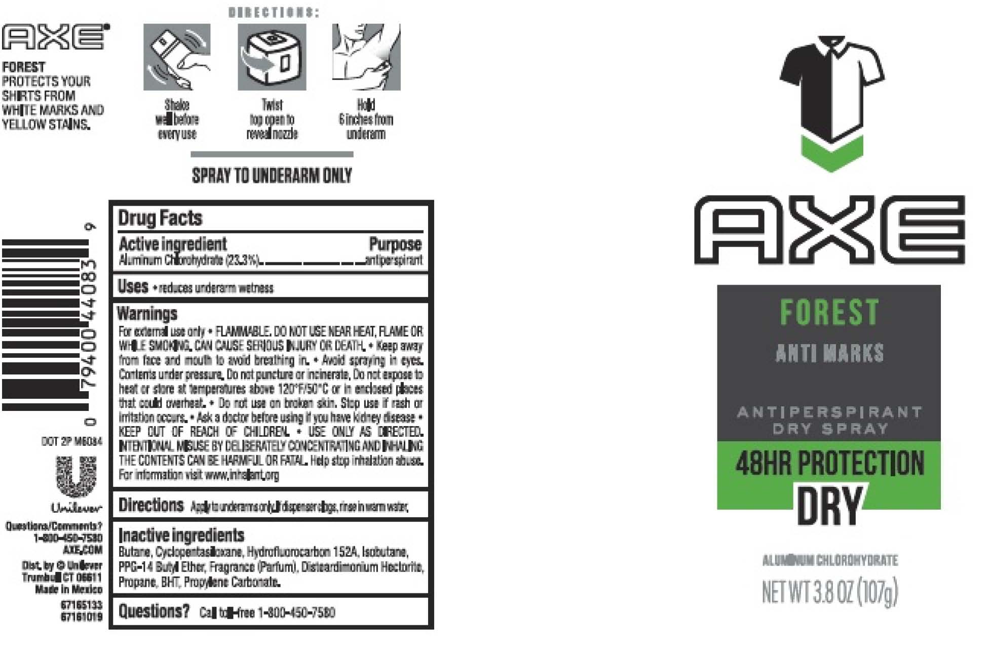 Pill image for Axe Forest Dry Spray Antiperspirant