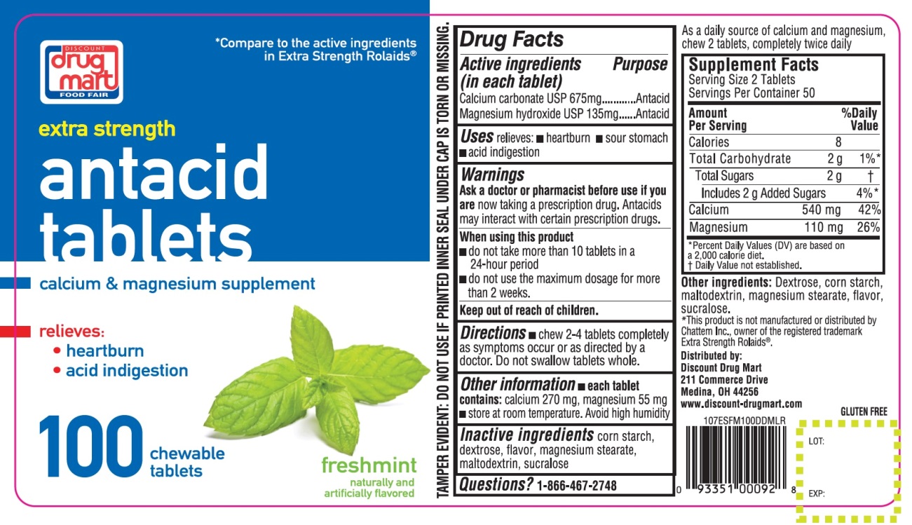 Pill image for Drug Mart Extra Strength Antacid Tablets Freshmint Flavor