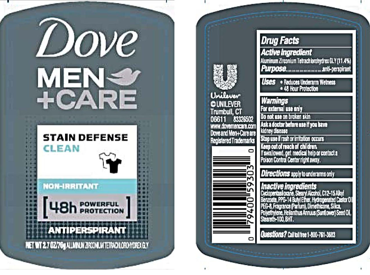 Pill image for Dove Men Plus Care Stain Defense Clean 48h Antiperspirant