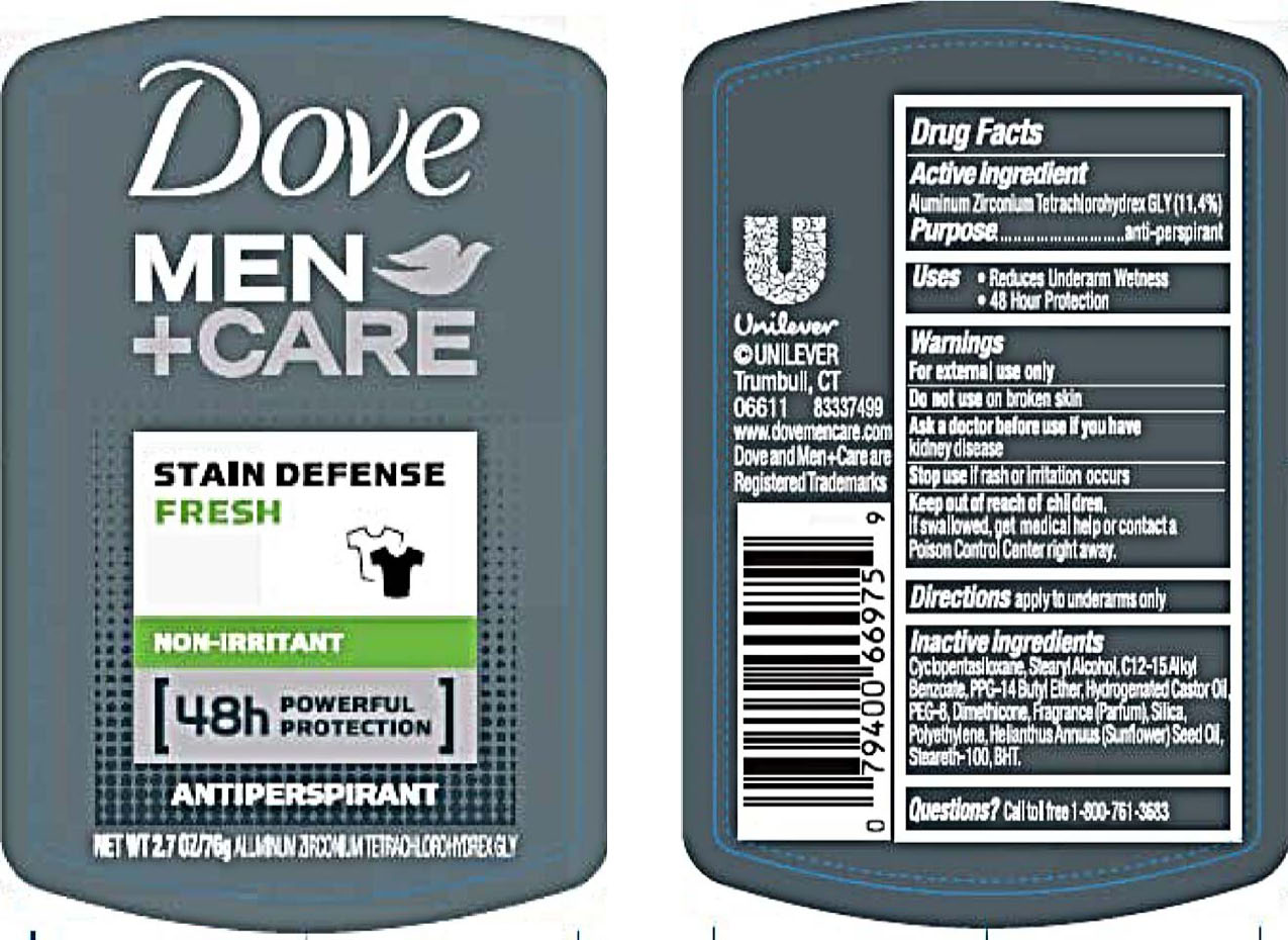 Pill image for Dove Men Plus Care Stain Defense Fresh 48h Antiperspirant