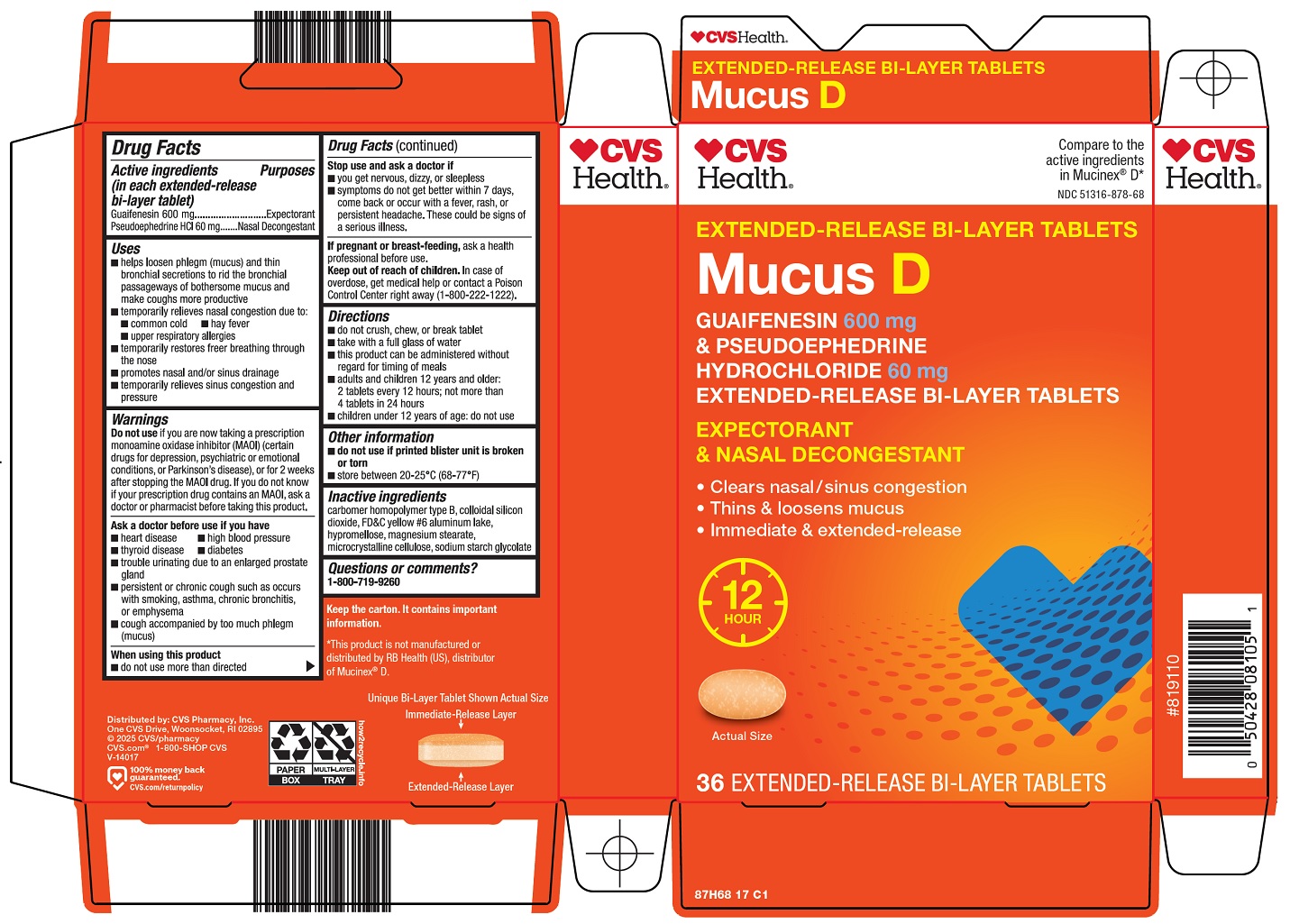 Pill image for Cvs Pharmacy, Inc. Mucus D Drug Facts