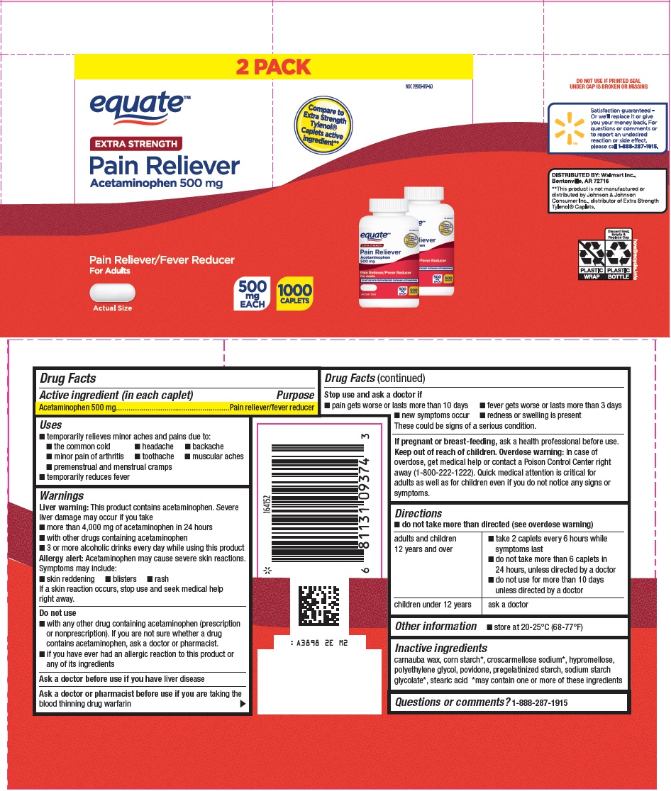 Pill image for Wal-mart Pain Reliever Drug Facts