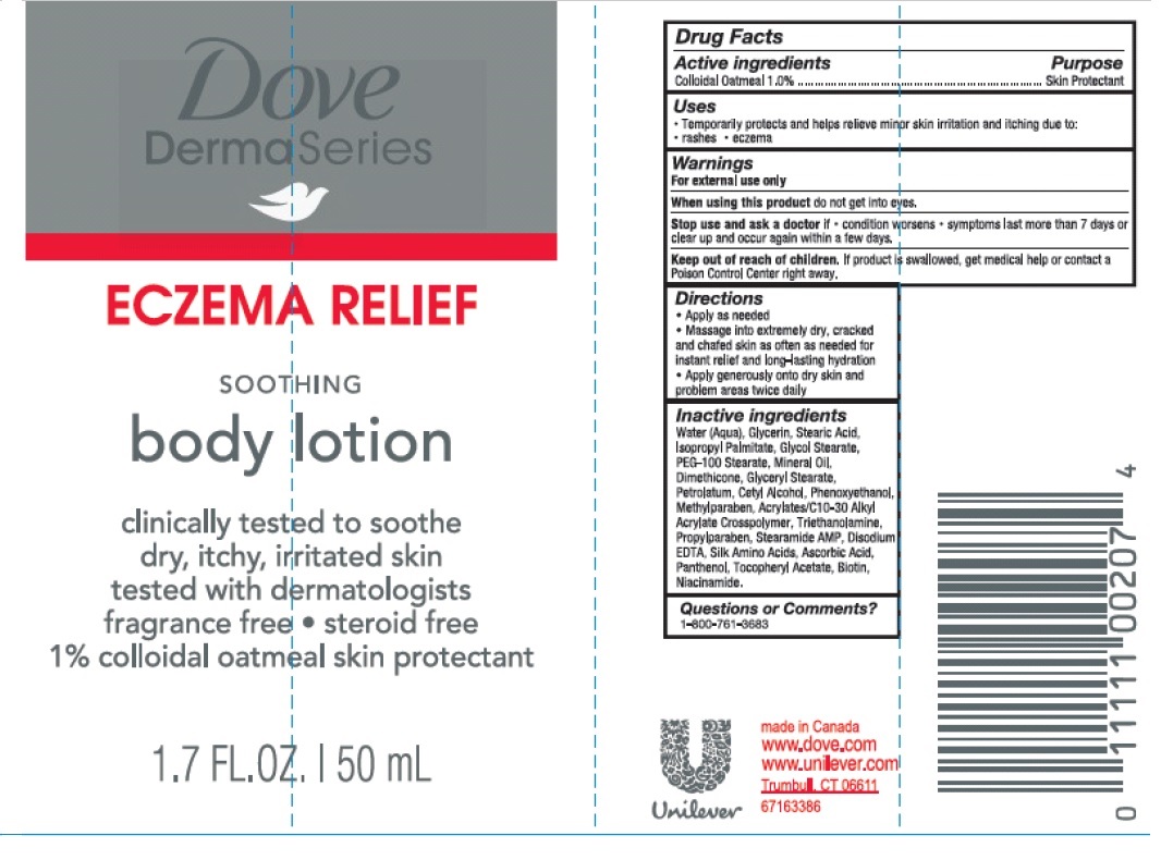 Pill image for Dove Dermaseries Eczema Relief Soothing Body Lotion
