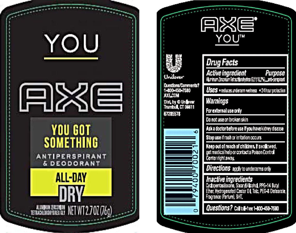 Pill image for Axe You Got Something Antiperspirant And Deodorant