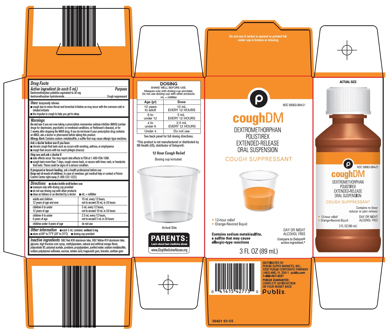 Pill image for Publix Super Markets, Inc. Cough Dm Drug Facts