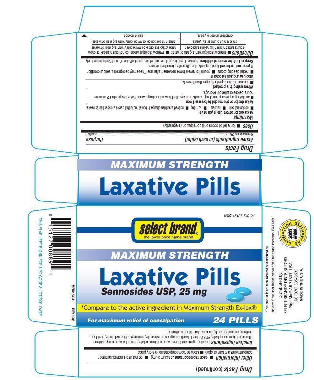 Pill image for Select Brand Maximum Strength Laxative Pills