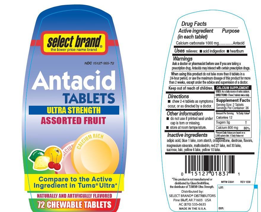 Pill image for Select Brand Ultra Strength Assorted Fruit antacid Tablets