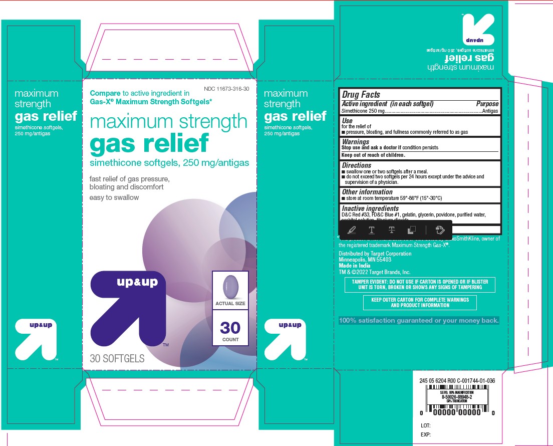 Pill image for Maxumim Strength Gas Relief Simethicone Softgel 250 Mg