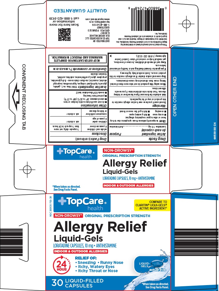 Pill image for Topco Associates Llc. Allergy Relief Liquid-gels Drug Facts