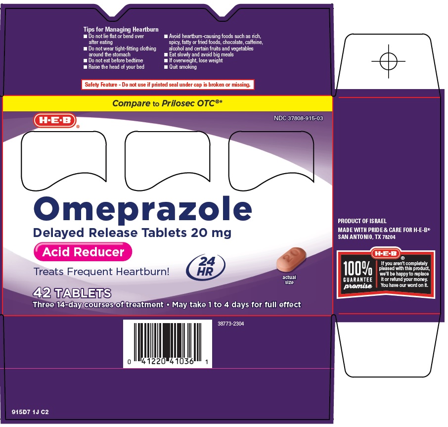 Pill image for Heb Omeprazole Delayed Release Tablets 20 Mg Drug Facts