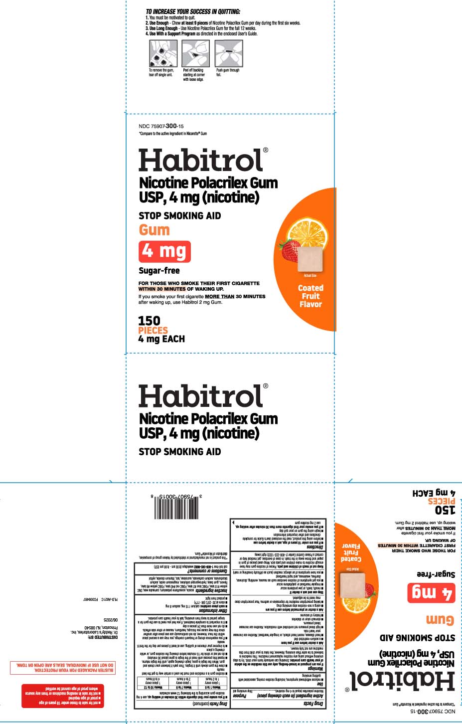 Pill image for Nicotine Polacrilex Gum Coated Fruit 4 Mg