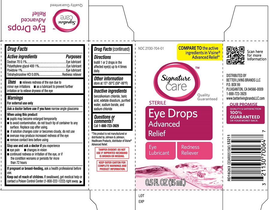 Pill image for Signature Care Eye Drops Advanced Relief 15 Ml (pld)