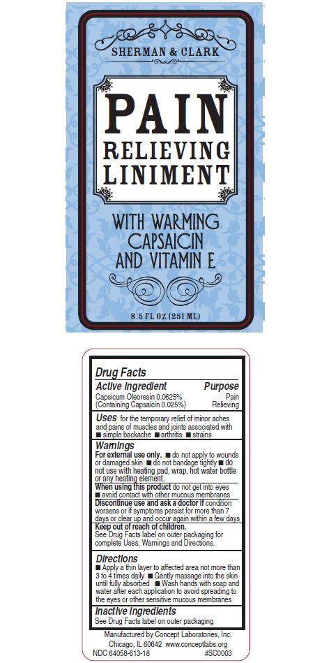 Pill image for Sherman & Clark Pain Relieving Liniment