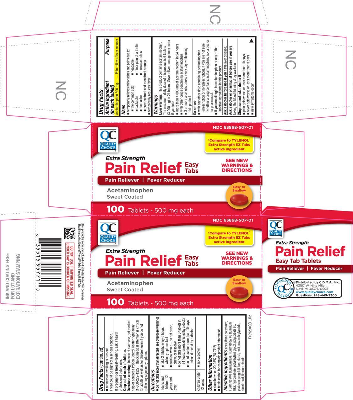 Pill image for Quality Choice Pain Relief Extra Strength Easy Tabs - 2014-1027