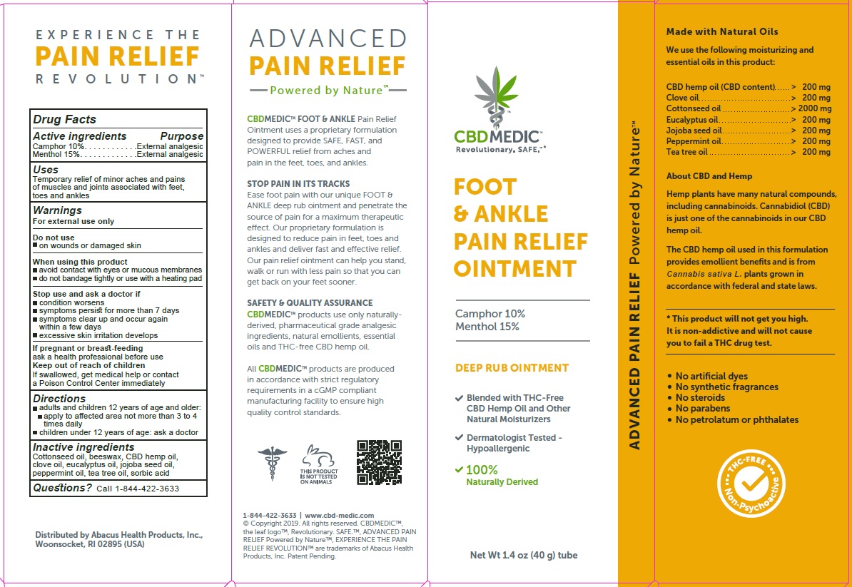 Pill image for Cbdmedic Foot And Ankle Pain Relief