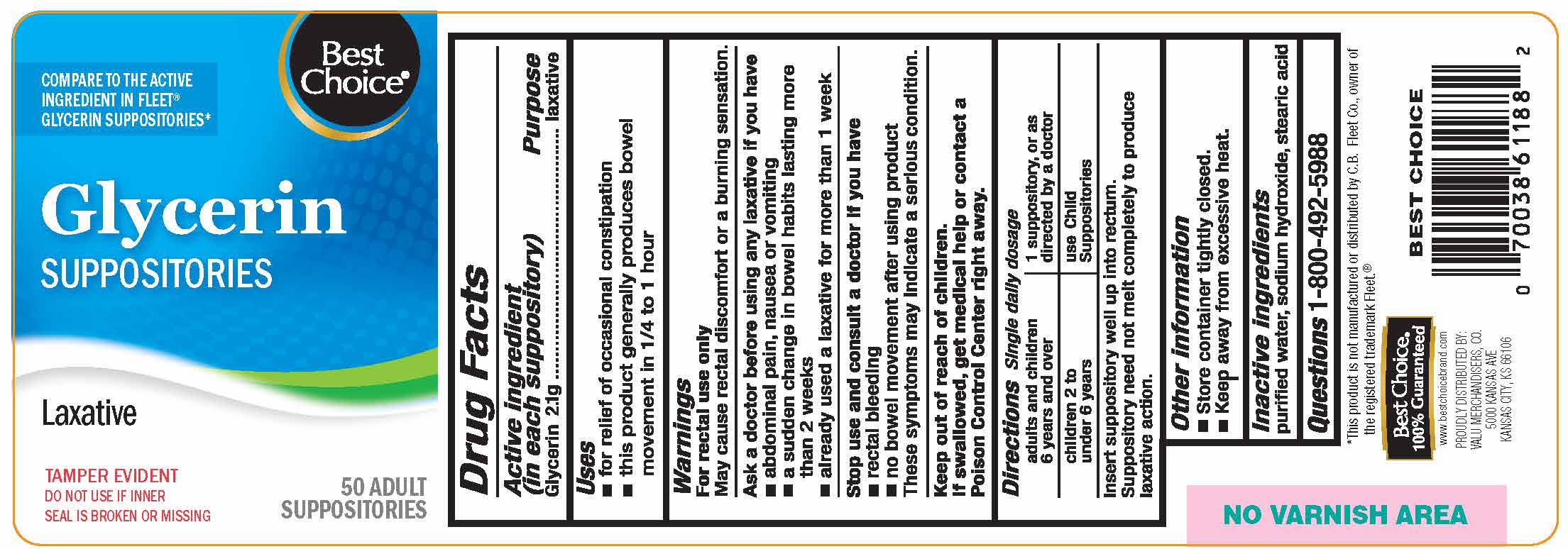 Pill image for Best Choice Glycerin Suppositories