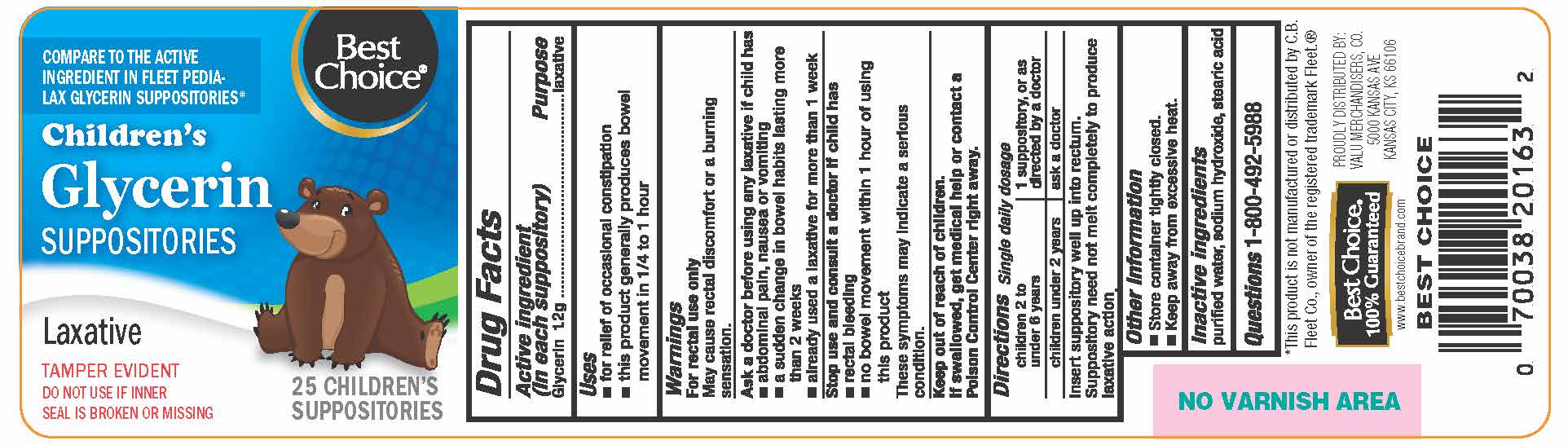 Pill image for Best Choice Pediatric Glycerin Suppositories