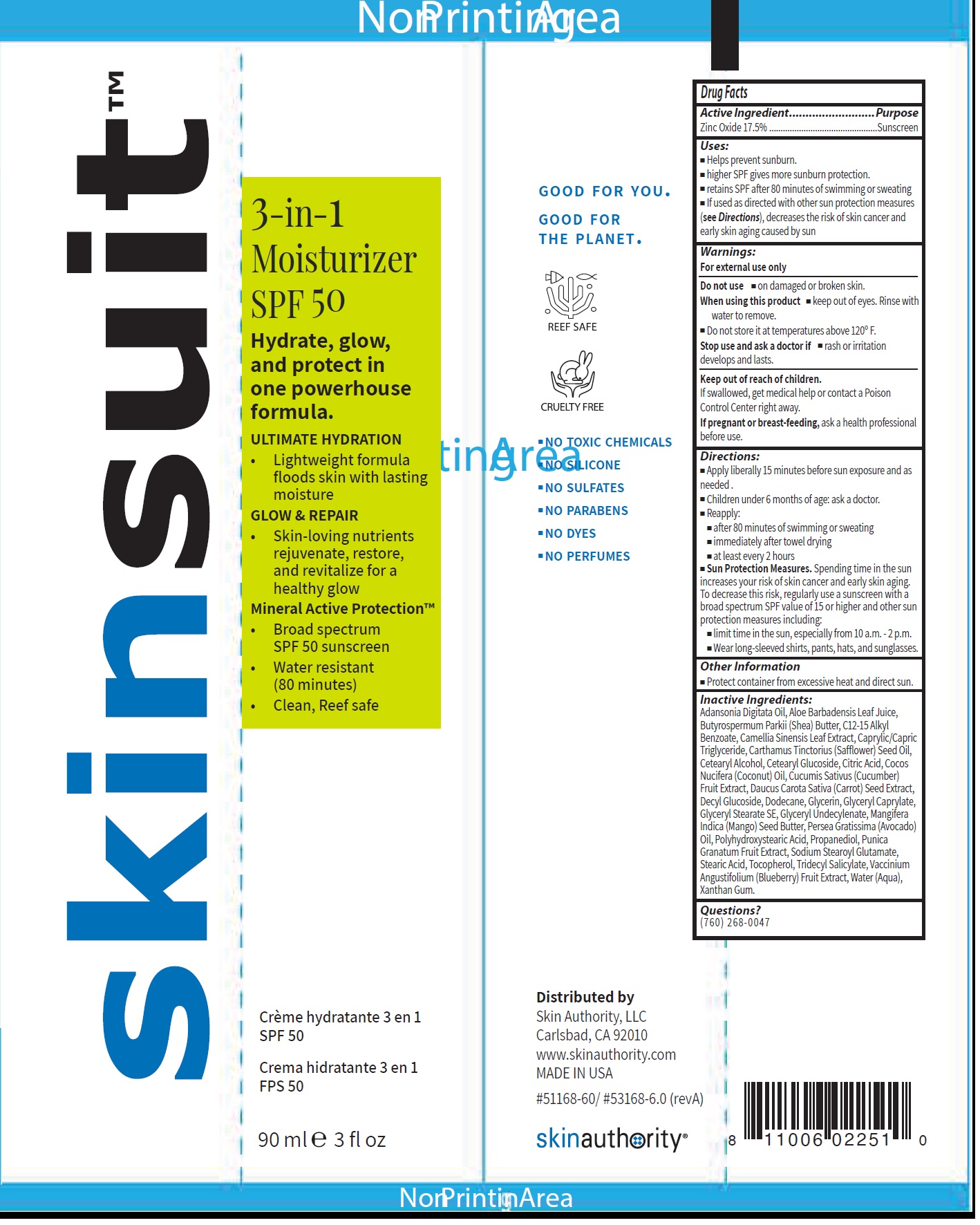 Pill image for Skinsuit Tm 3 In 1 Moisturizer Spf 50