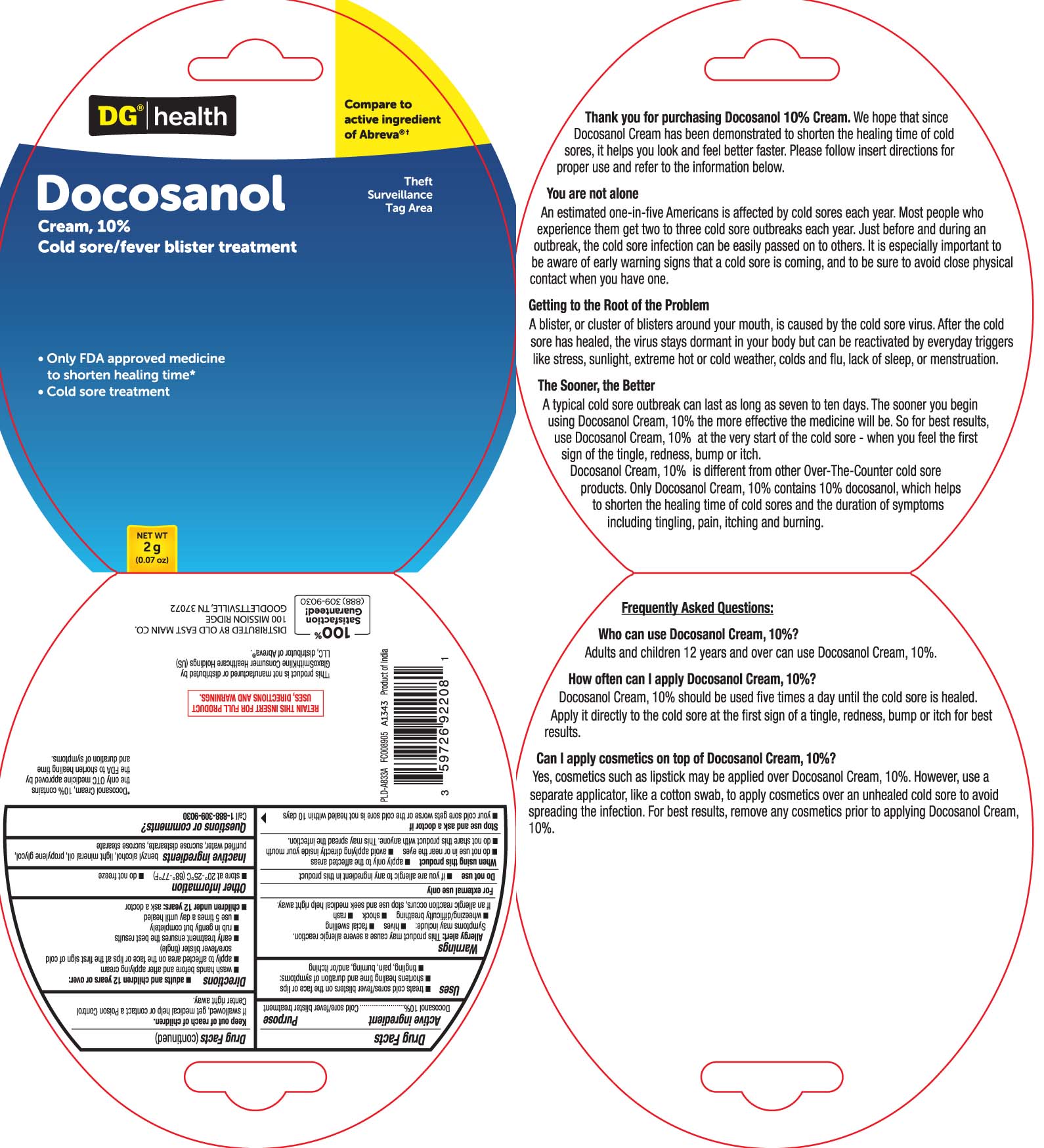 Pill image for Docosanol Cream, 10%