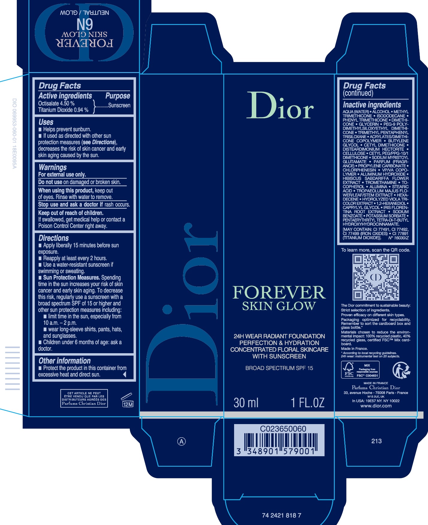 Pill image for Forever Skin Glow 24h Wear Radiant Foundation Perfection & Hydration Concentrated Floral Skincare With Sunscreen Broad Spectrum Spf 15 6n