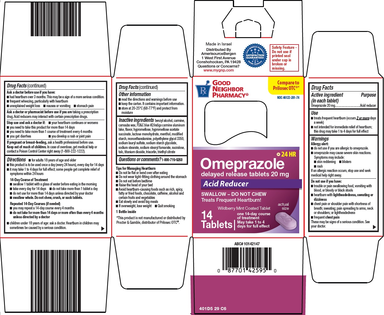 Pill image for Amerisource Bergen Omeprazole Drug Facts