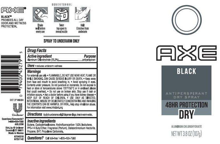 Pill image for Axe Black Dry Spray Antiperspirant 48hr Protection Dry
