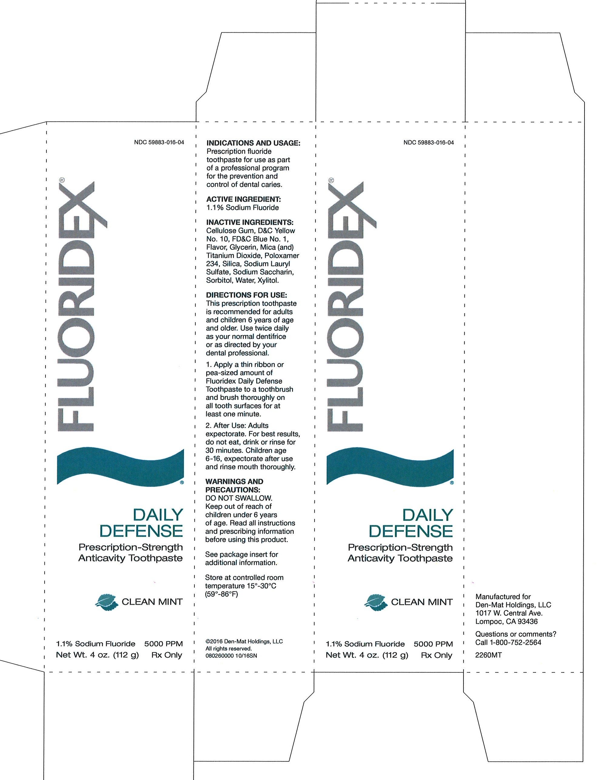 Pill image for Fluoridex Toothpaste, Mint