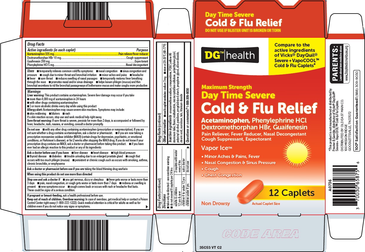 Pill image for Dolgencorp, Llc Day Time Severe Cold & Flu Relief Drug Facts