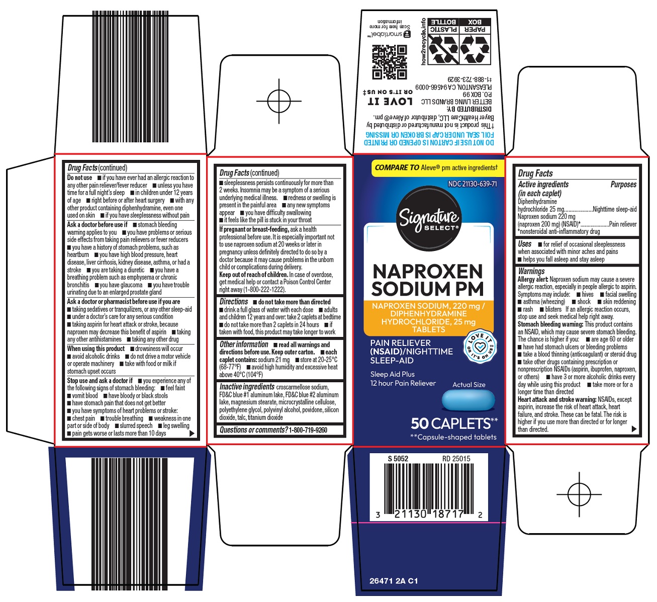 Pill image for Better Living Brands Llc Naproxen Sodium Pm Drug Facts