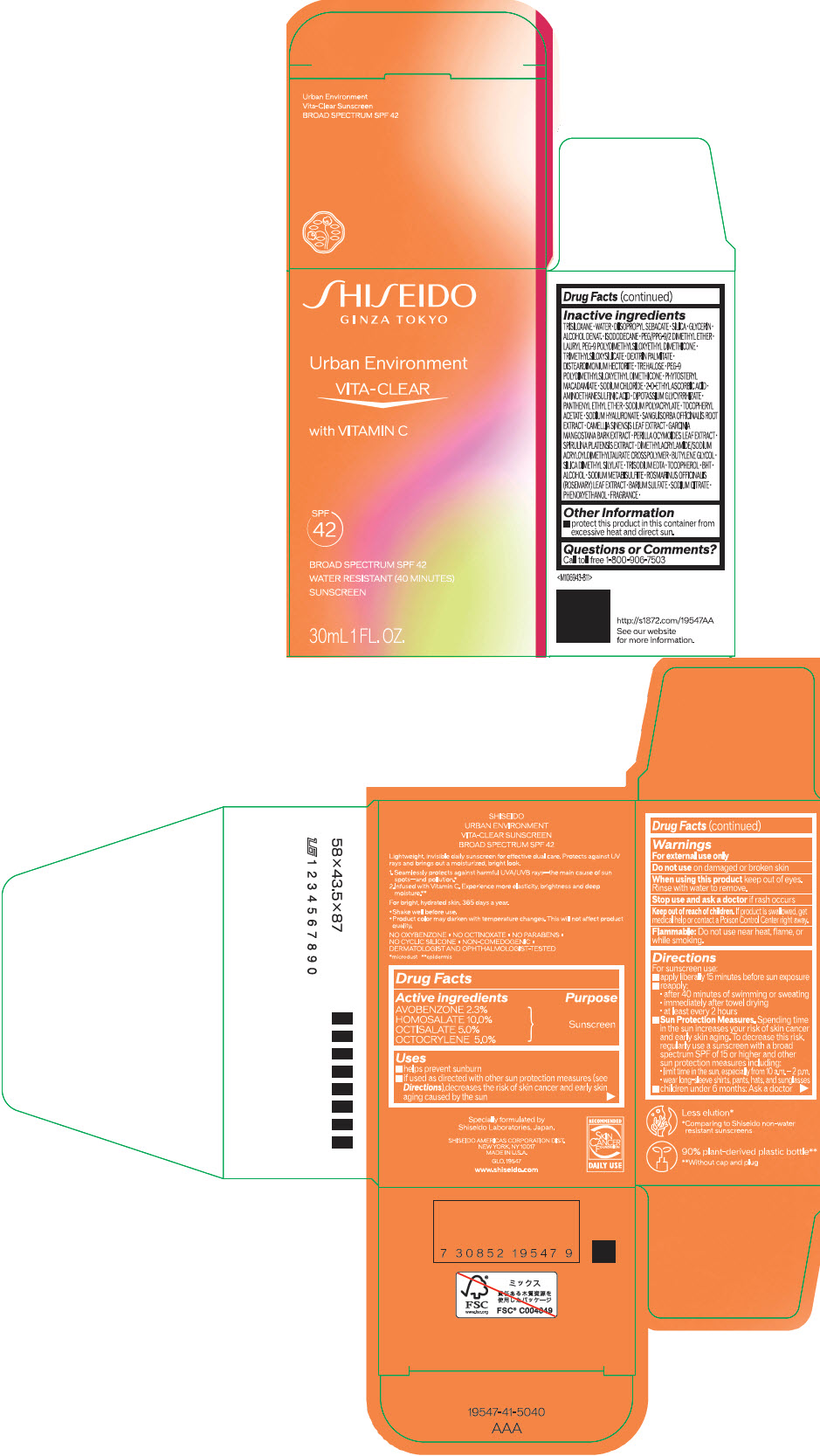 Pill image for Shiseido Urban Environment Vita-clear Sunscreen Spf 42