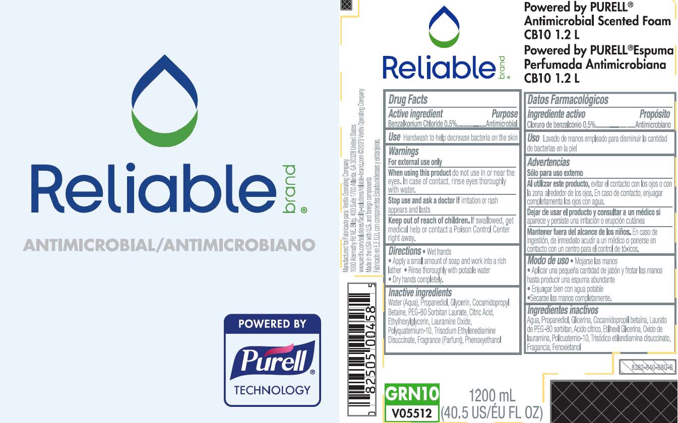 Pill image for Reliable Brand® Powered By Purell® Antimicrobial Fragrance Free Foam Cb10 1.2l