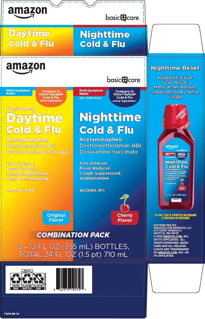 Pill image for Amazon Daytime Nighttime Cold & Flu Drug Facts